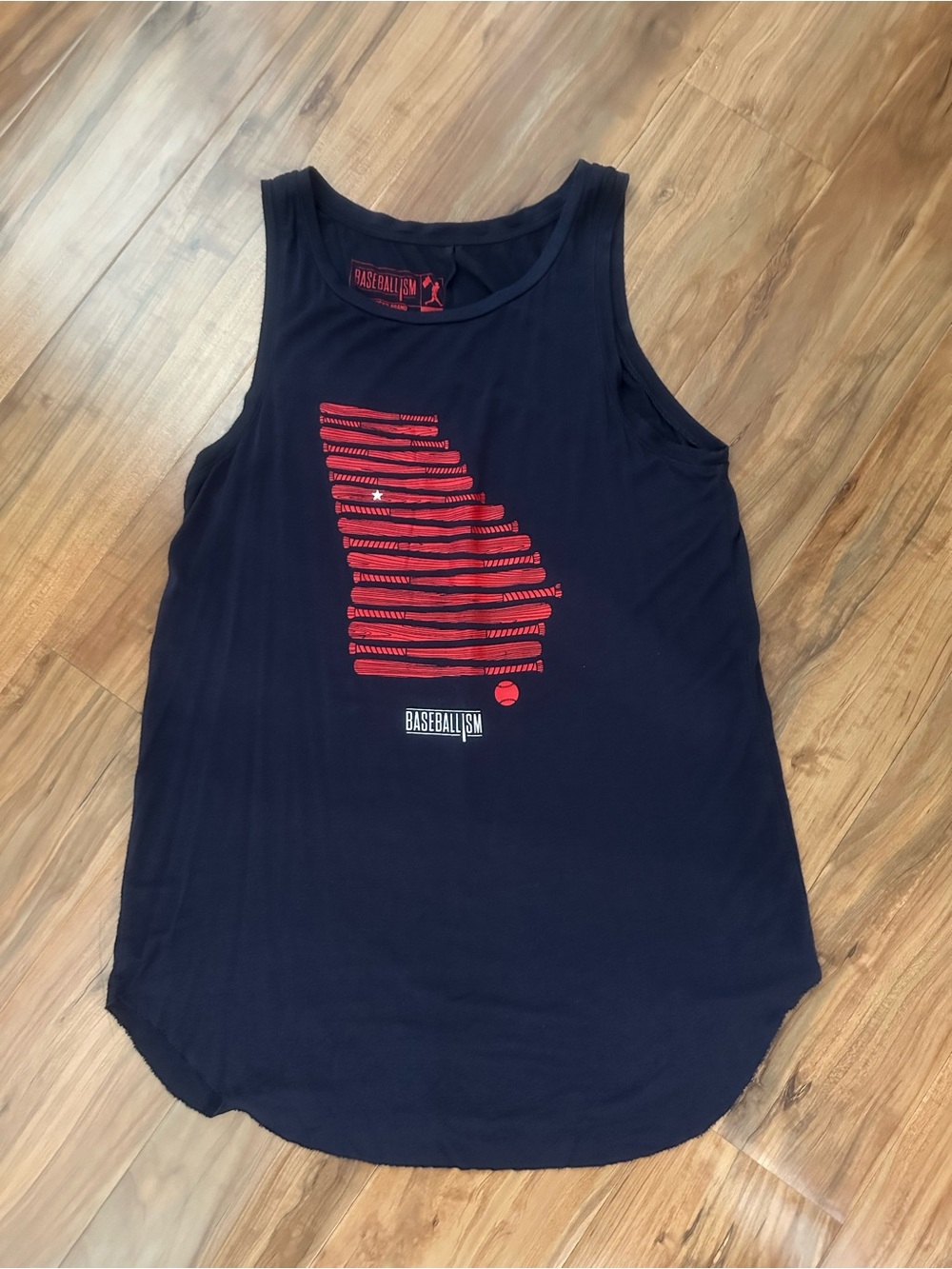 Gently Worn Women’s BASEBALLISM Navy State of Georgia Tank